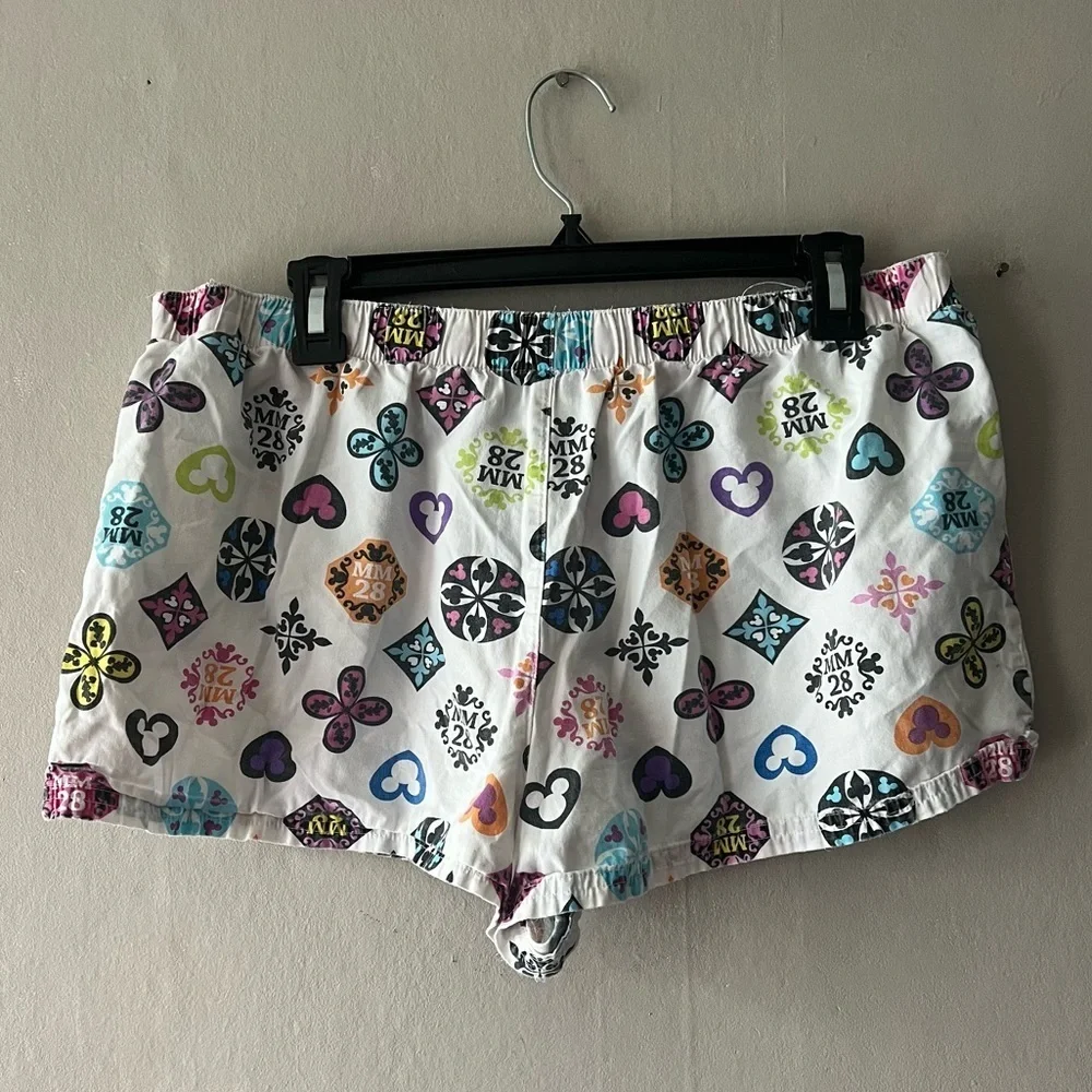 Disney Parks White Boxer Sleep Shorts Size Large - Picture 4 of 6